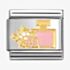 Nomination CLASSIC Stainless Steel & 18ct Yellow Gold Pink Perfume Bottle Charm 030272/93