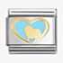 Nomination CLASSIC Blue & Gold Heart Charm 030283/31