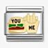 Nomination Composable Classic You & Me Burger & Fries Charm 030285/89