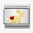 Nomination CLASSIC Gold Rabbit With Heart Charm 030272/46