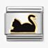 Nomination CLASSIC Composable Gold Black Enamel Cat Charm 030272/80