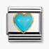 Nomination CLASSIC Gold Turquoise Heart Stones Charm 030501/06