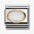Nomination CLASSIC Gold Oval Stones White Opal Charm 030502/07