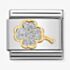Nomination CLASSIC Gold Glitter 4-Leaf Clover Charm 030220/03 *