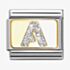 Nomination CLASSIC Silver Glitter Letter A Charm 030291/01