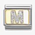 Nomination CLASSIC Silver Glitter Letter M Charm 030291/13