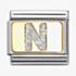 Nomination CLASSIC Silver Glitter Letter N Charm 030291/14