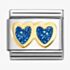 Nomination CLASSIC Double Blue Glitter Heart Charm 030220/11