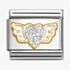 Nomination CLASSIC Silver Glitter Heart Angel Wings Charm 030220/23