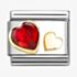 Nomination CLASSIC Faceted Hearts Red Cubic Zirconia Charm 030613/05