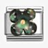 Nomination CLASSIC Sterling Silver Mother Of Pearl Black Flower Charm 030521/22