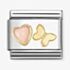 Nomination Classic Pink Coral Heart Gold Butterfly Charm 030523/12