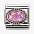 Nomination CLASSIC Silvershine Ornate Settings Oval Pink Charm 330604/003
