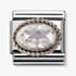 Nomination CLASSIC Silvershine Ornate Settings Oval White Charm 330604/010