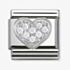 Nomination CLASSIC Silvershine White Cubic Zirconia Heart Charm 330304/01