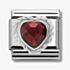 Nomination CLASSIC Silvershine Faceted Hearts Fancy Red Cubic Zirconia Charm 330603/005