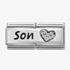 Nomination CLASSIC Silvershine Double Link Heart Son Charm 330731/03
