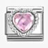 Nomination CLASSIC Silvershine Pink Cubic Zirconia Heart Beaded Setting Charm 330606/003
