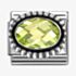 Nomination Stainless Steel & Silver Green Cubic Zirconia Oval Beaded Charm 330607/004