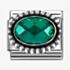Nomination CLASSIC Stainless Steel & Silver Emerald Green Cubic Zirconia Oval Beaded Charm 330607/027