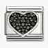 Nomination Composable Classic Black Cubic Zirconia Heart Charm 330322/27