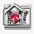 Nomination Composable Classic Red Heart Cubic Zirconia House Charm 330327/32
