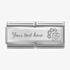 Nomination CLASSIC Silvershine Symbols Stainless Steel Cubic Zirconia Paw Print Double Charm 330731/13