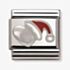 Nomination CLASSIC Silvershine Christmas Heart and Santa Hat Charm 330204/05K