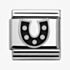 Nomination CLASSIC Silvershine Symbols Black Horseshoe Charm 330202/08