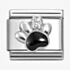 Nomination CLASSIC Silvershine Black Paw Print Charm 330321/12