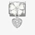 Nomination CLASSIC Silvershine White Flower Heart Dropper Charm 331814/04