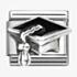Nomination CLASSIC Stainless Steel & Silver Black Graduation Hat Charm 330204/32