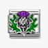 Nomination Composable Classic Link Silver, Purple & Green Thistle Charm 330204/43