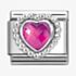 Nomination CLASSIC Fuschia Faceted Heart Charm 330606/030