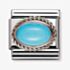 Nomination CLASSIC Silvershine Ornate Settings Turquoise Charm 330503/06