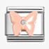 Nomination CLASSIC Silvershine Pink Butterfly Synthetic Stone Charm 330509/14