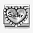 Nomination CLASSIC Silvershine Silver Beaded Heart Sister Charm 330101/81