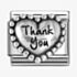 Nomination CLASSIC Silvershine Silver Beaded Heart Thank You Charm 330101/83
