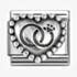 Nomination CLASSIC Stainless Steel & Silver Wedding Rings Bead Heart Charm 330101/90