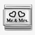 Nomination CLASSIC Silvershine Plates Mr and Mrs Charm 330109/01
