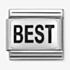 Nomination CLASSIC Silvershine Oxi Plates BEST Charm 330109/27