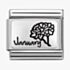 Nomination CLASSIC Composable Plates January Flower Charm 330112/13