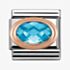 Nomination CLASSIC Rose Gold Light Blue Faceted Cubic Zirconia Charm 430601/006