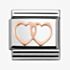Nomination CLASSIC Rose Gold Plates Double Hearts Charm 430104/08