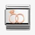 Nomination CLASSIC Rose Gold Plates Wedding Rings Charm 430104/13