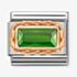 Nomination CLASSIC Composable Green Cubic Zirconia Rose Gold Rope Charm 430604/004