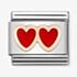 Nomination CLASSIC Composable Double Red Heart Charm 430202/13
