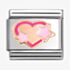Nomination CLASSIC Stainless Steel 9ct Rose Gold Pink Heart & Stars Charm 430202/41