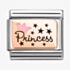 Nomination CLASSIC Stainless Steel 9ct Yellow Gold Pink Princess Crown Charm 430204/02