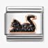 Nomination Composable Classic Rose Gold Black Glitter Cat Charm 430205/32